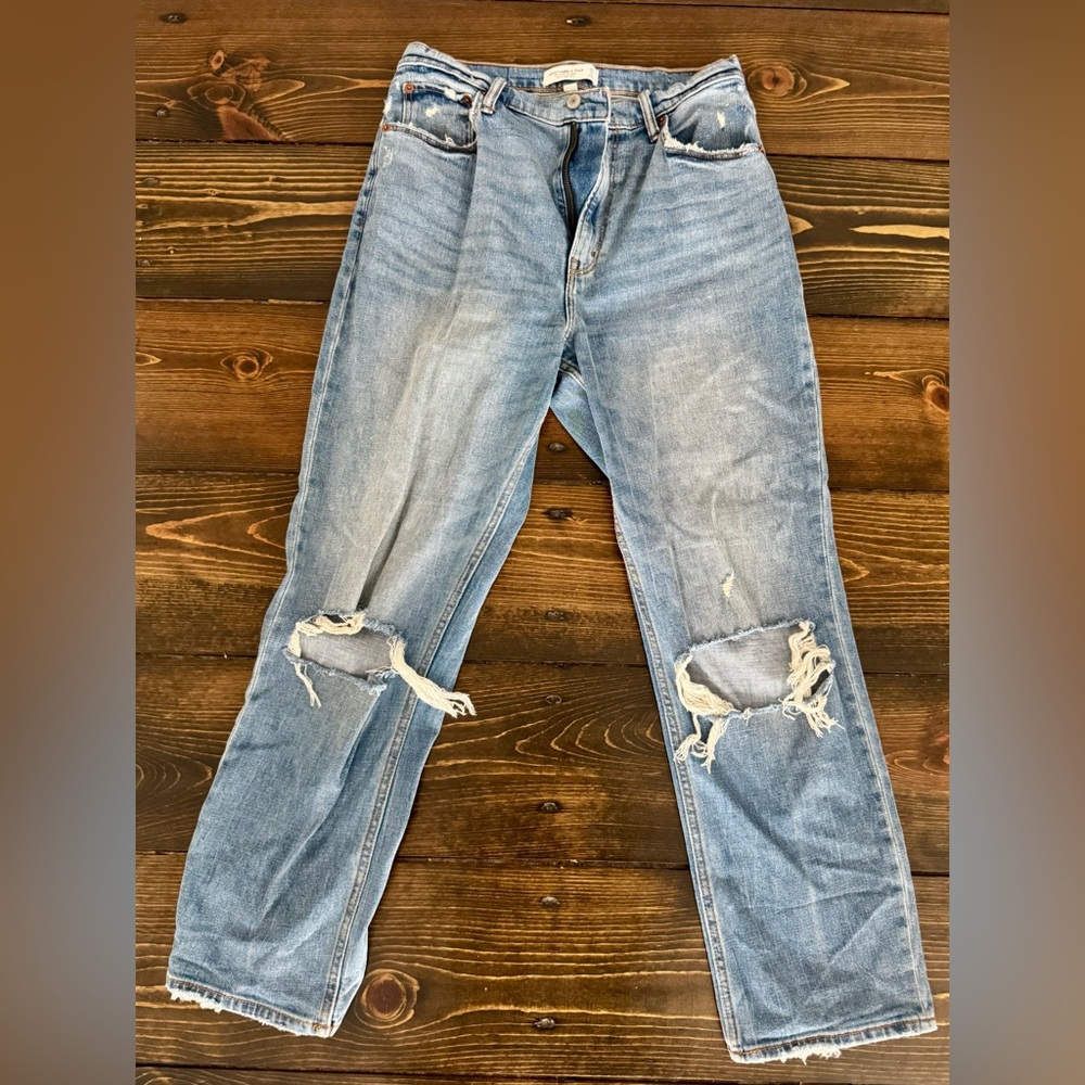 Abercrombie & Fitch The Ankle Straight Ultra High Rise